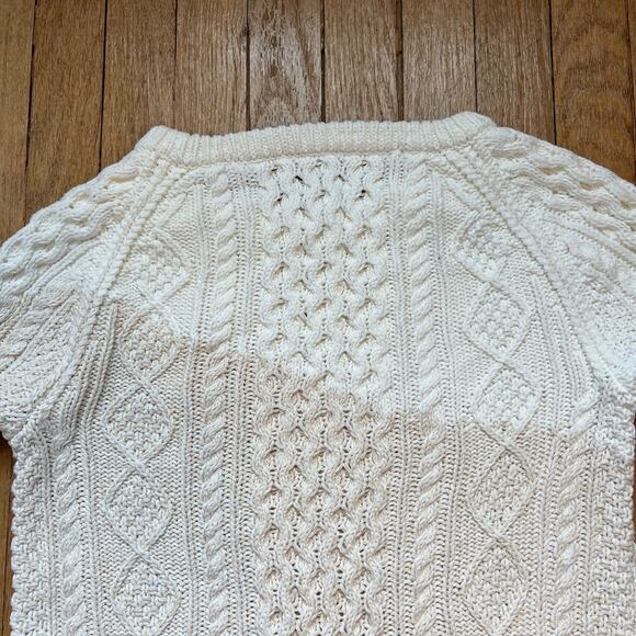 L.L. Bean Signature Fisherman Sweater Cable Knit Side Zippers Tri Color Size XXS - Picture 8 of 13